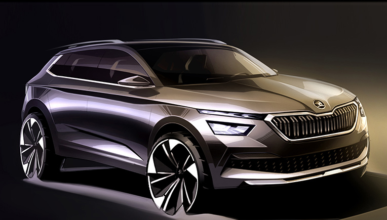 First sketches of the Skoda Kamiq revealed