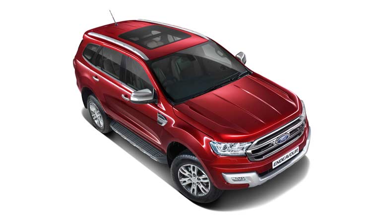 Ford Endeavour 2.2L variant with panoramic sunroof for 29,57,200