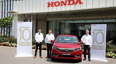 Honda Amaze celebrates 10 years in India