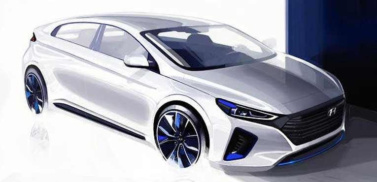 Hyundai Motor reveals interior and exterior renderings of new Ioniq