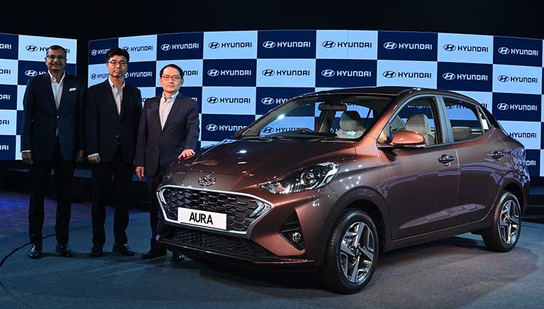  Hyundai launches Aura sedan at Rs 5,79,900
