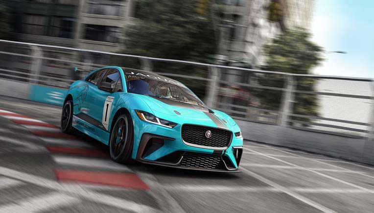 Jaguar I-Pace race car unveiled at 2017 Frankfurt show