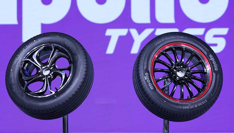 Apollo passenger vehicle tyres with 75% sustainable material