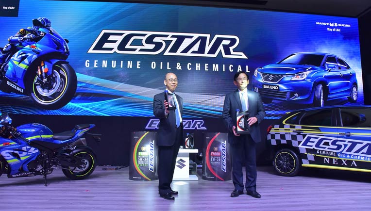 The Ecstar engine oil was launched in the presence of Satoshi Uchida, Managing Director, Suzuki Motorcycles India Pvt Ltd. and Kenichi Ayukawa, Managing Director and CEO, Maruti Suzuki Ltd.
