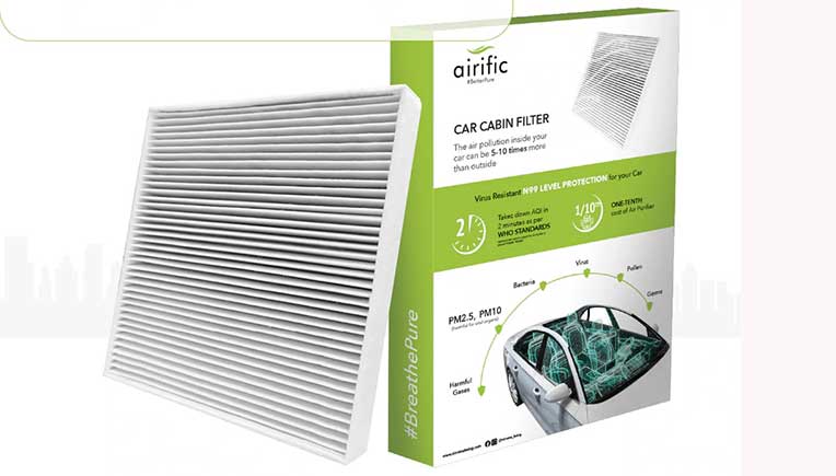 Nirvana Being launches all-new Airific car cabin filter