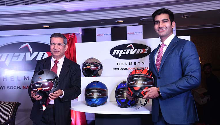 Mavox helmets being launched in New Delhi