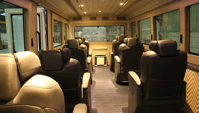Picture for representation purpose only; luxury bus interior