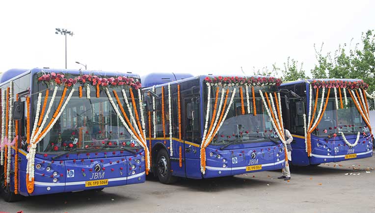 100 JBM Citylife Low Floor AC city buses run flagged off in Delhi