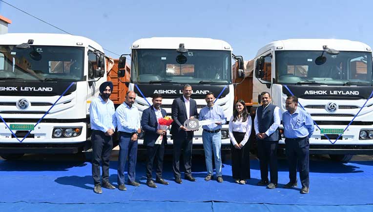 Ashok Rto Ashok Leyland commences delivery of AVTR 55T e-trucks to ASAT Logistic