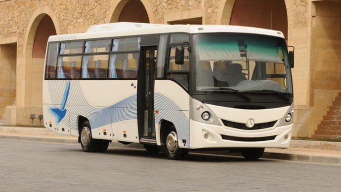 Daimler bus in Egypt with chassis from India