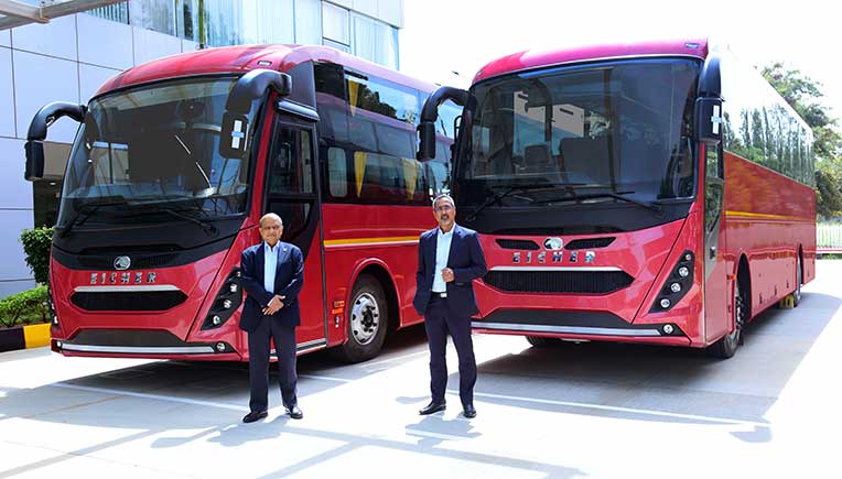 Aggarwal, MD& CEO, VE Commercial Vehicles and  Akash Passey, President, Bus Division, VECV 