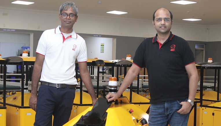 Ati-Motors'-CEO-Saurabh-Chandra-(R)-and-CTO-Naveen-Arulselvan-(L)-Launching-the-new-Sherpa-Tug