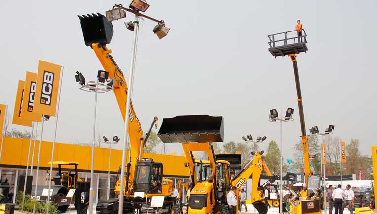 JCB products on display