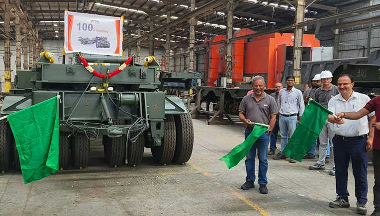 JCBL South delivers 100th trailer to BEML Limited