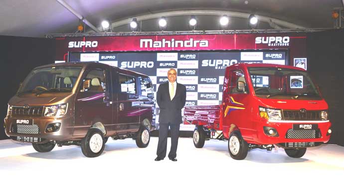 Pravin Shah, President & Chief Executive (Automotive), Mahindra & Mahindra  with the new models