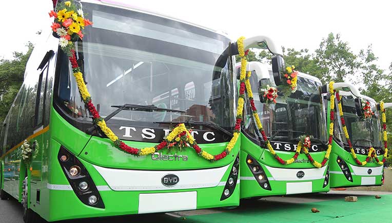 Olectra-BYD delivers buses to Telengana Road Transport Corporation 