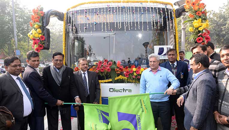 The eBuzz K9 from Olectra-BYD was flagged off by the Transport Minister of Delhi Kailash Gahlot from Delhi Secretariat.