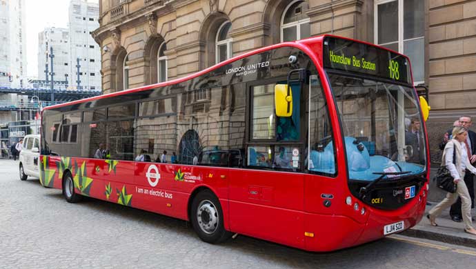 An electric Optare bus; For representation purpose only