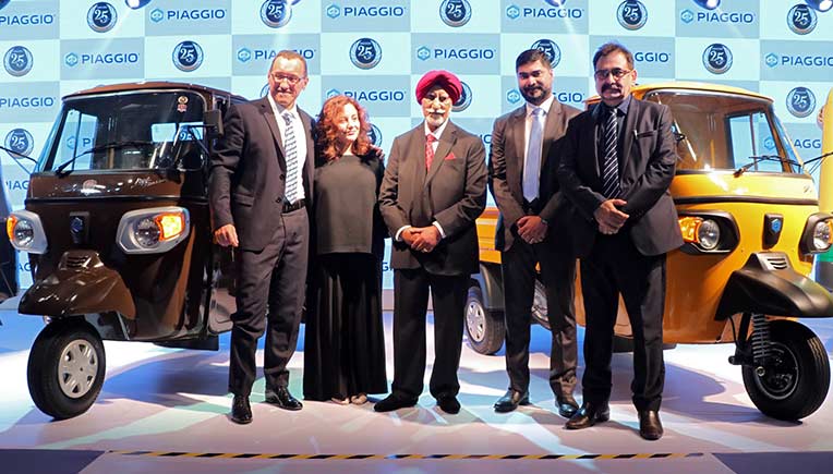 Senior officials of Piaggio during the launch of Ape Xtra LDX