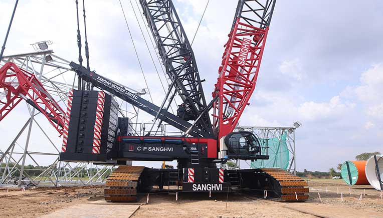 Sany India delivers 8 units of SCC7500A crawler cranes in India