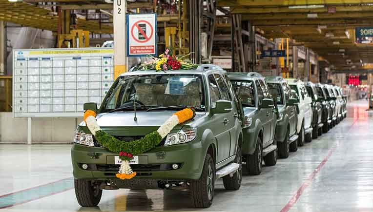 Tata Motors rolls out 1500th GS800 Safari Storme for Indian Army