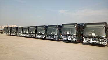 2nd batch of 25 low floor CNG buses from JBM delivered for Gurugaman bus service 