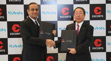 Escorts Ltd and Kubota Corporation enter global joint venture to produce high end tractors