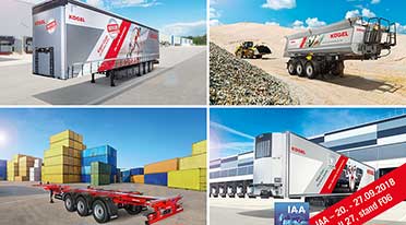 IAA COMMERCIAL VEHICLES 2018: Kogel to display trailers and solutions with diverse benefits