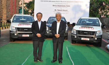 Isuzu Motors India donates 5 D-Max vehicles to AP 