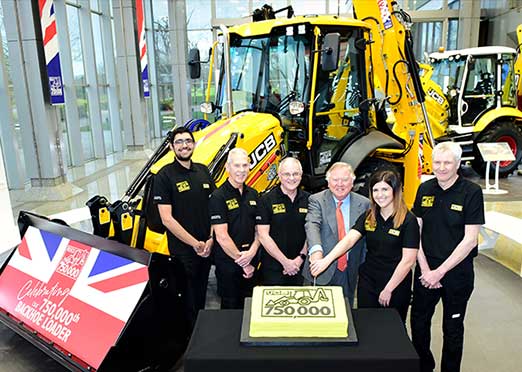 JCB 750,000th backhoe loader rolls off production line in UK