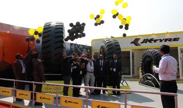 JK Tyre showcases the largest tyre in India