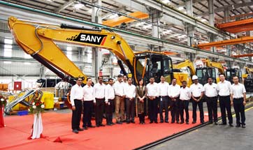 SANY India rolls out 1000th machine from Chakan plant