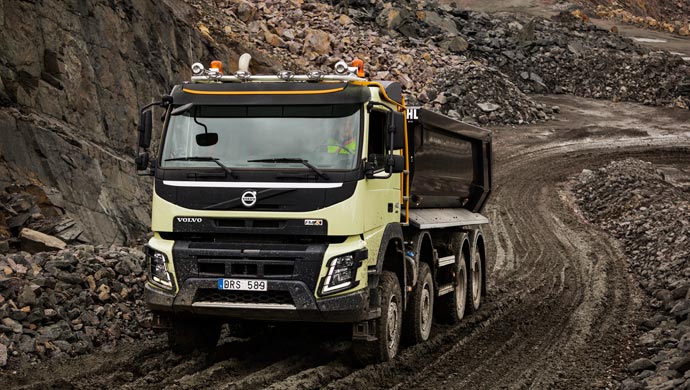 Volvo truck with Automatic Traction Control function 