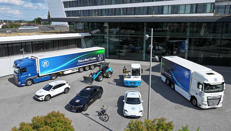 Electrification of all segments: ZF offers electric mobility solutions for cars, commercial vehicles, industrial solutions, construction machinery and micro-mobility.