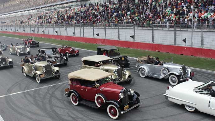 Vintae and Classic beauties at the Buddh International CIrcuit