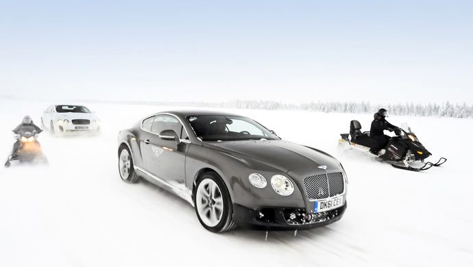Bentley on ice
