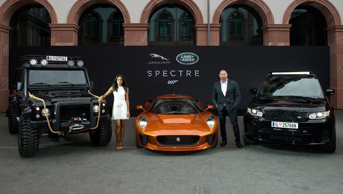 Jaguar Land Rover celebrated its vehicles appearing in the new Bond adventure, Spectre