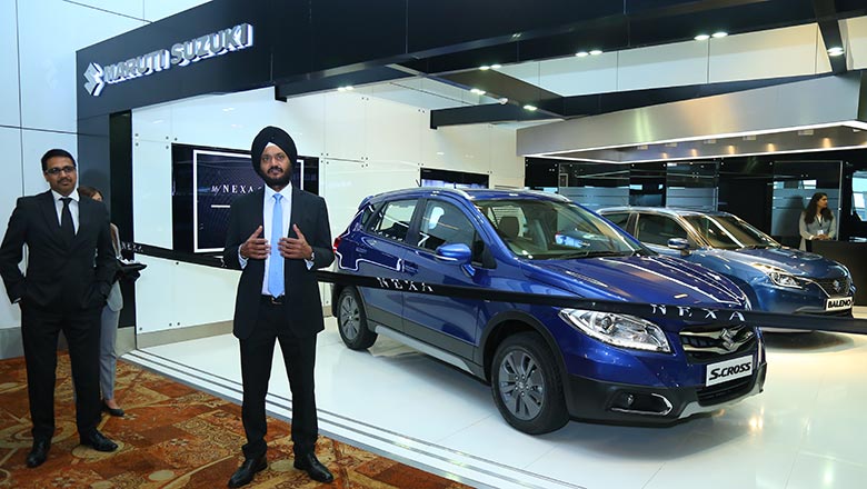 RS Kalsi at the new MyNEXA Concierge airport display and lounge 