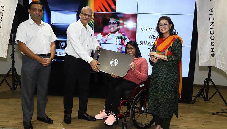 Personalised MG Hector for Tokyo Paralympics winner Bhavina Patel