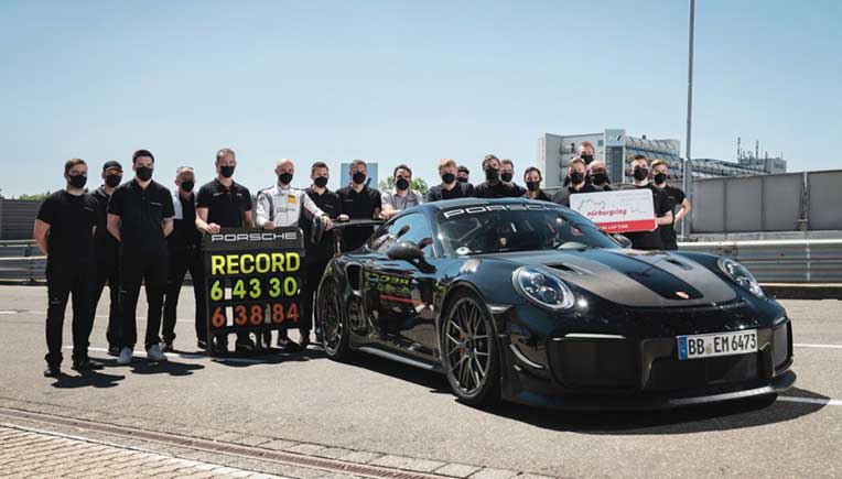 Porsche sets new lap record for fastest road-legal car with 911 GT2 RS