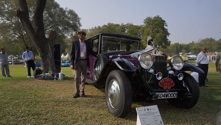 Harsh-Pati-Singhania,-VC-&-MD,-JK-Paper-Ltd-with-his-1930-Rolls-Royce-Phantom--II