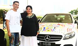Brand new Mercedes-Benz C-Class turned into a captivating canvas in Mumbai