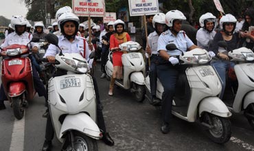 Honda,Delhi Traffic Police organise ‘Women Safety Rally’ 