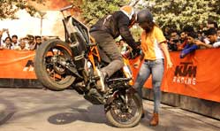 KTM organises a stunt show in Delhi