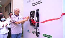 MG Motor unveils first residential community charger in Gurugram