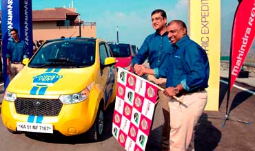 Mahindra Reva flags off India’s first electric vehicle expedition 