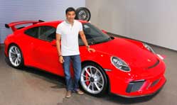 Narain Karthikeyan takes home his Rs 2.3 crore Porsche 911 GT3 
