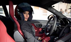 Saudi racer Aseel Al Hamad commemorates reversal of ban on female drivers 