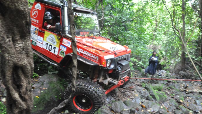 The Force Gurkha vehicle withstood the rough terrain quite well