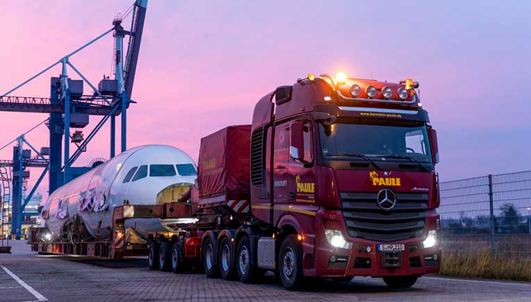 A Flight By Road On Mercedes Benz Truck